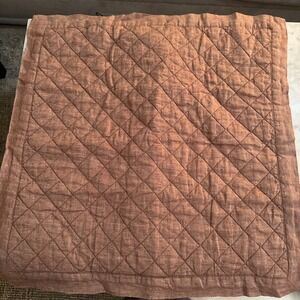 POTTERY BARN Euro (26") Pillow Sham DIAMOND QUILTED Red Brick
